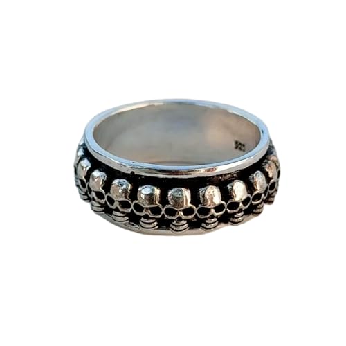 925 Sterling Silber Spinner Ring Unisex, minimalistisches Meditations-Fidget-Band, Meditation zur Angstlinderung, rotierender, gehämmerter Boho-Ring für Entspannung und Komfort | LK_SPV_T_0693 von LKBEADS