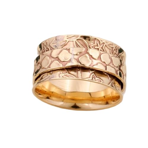 925 Sterling Silber Spinner Ring Unisex, minimalistisches Meditations-Fidget-Band, Meditation zur Angstlinderung, rotierender, gehämmerter Boho-Ring für Entspannung und Komfort | LK_SPV_T_0776 925 Sterling Silber Spinner Ring Unisex, minimalistisches Meditations-Fidget-Band, Meditation zur Angstlinderung, rotierender, gehämmerter Boho-Ring für Entspannung und Komfort | LK_SPV_T_0776 von LKBEADS