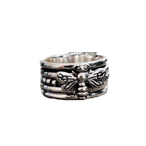 925 Sterling Silber Spinner Ring Unisex, minimalistisches Meditations-Fidget-Band, Meditation zur Angstlinderung, rotierender, gehämmerter Boho-Ring für Entspannung und Komfort | LK_SPV_T_0926 925 Sterling Silber Spinner Ring Unisex, minimalistisches Meditations-Fidget-Band, Meditation zur Angstlinderung, rotierender, gehämmerter Boho-Ring für Entspannung und Komfort | LK_SPV_T_0926 von LKBEADS