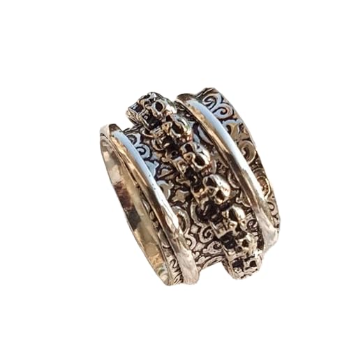925 Sterling Silber Spinner Ring Unisex, minimalistisches Meditations-Fidget-Band, Meditation zur Angstlinderung, rotierender, gehämmerter Boho-Ring für Entspannung und Komfort | LK_SPV_T_0943 von LKBEADS