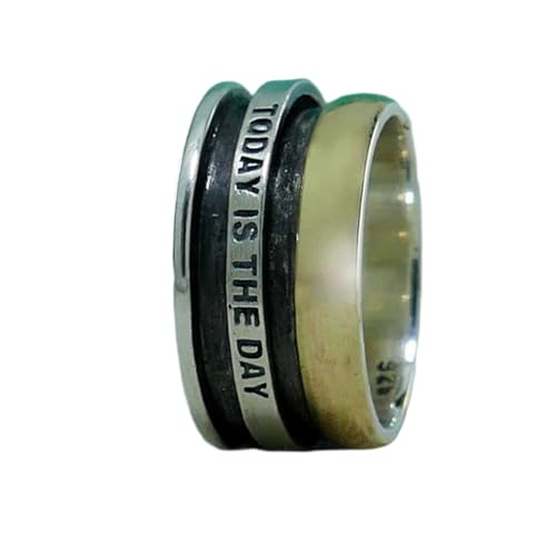 925 Sterling Silber Spinner Ring Unisex, minimalistisches Meditations-Fidget-Band, Meditation zur Angstlinderung, rotierender, gehämmerter Boho-Ring für Entspannung und Komfort | LK_SPV_T_0965 925 Sterling Silber Spinner Ring Unisex, minimalistisches Meditations-Fidget-Band, Meditation zur Angstlinderung, rotierender, gehämmerter Boho-Ring für Entspannung und Komfort | LK_SPV_T_0965 von LKBEADS