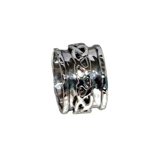 925 Sterling Silber Spinner Ring Unisex, minimalistisches Meditations-Fidget-Band, Meditation zur Angstlinderung, rotierender, gehämmerter Boho-Ring für Entspannung und Komfort | LK_SPV_T_1319 925 Sterling Silber Spinner Ring Unisex, minimalistisches Meditations-Fidget-Band, Meditation zur Angstlinderung, rotierender, gehämmerter Boho-Ring für Entspannung und Komfort | LK_SPV_T_1319 von LKBEADS
