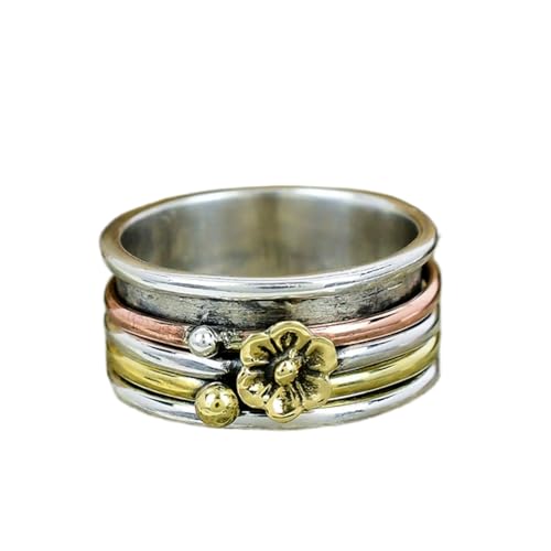 925 Sterling Silber Spinner Ring Unisex, minimalistisches Meditations-Fidget-Band, Meditation zur Angstlinderung, rotierender, gehämmerter Boho-Ring für Entspannung und Komfort|LK_SPV_TTT_0162 925 Sterling Silber Spinner Ring Unisex, minimalistisches Meditations-Fidget-Band, Meditation zur Angstlinderung, rotierender, gehämmerter Boho-Ring für Entspannung und Komfort|LK_SPV_TTT_0162 von LKBEADS