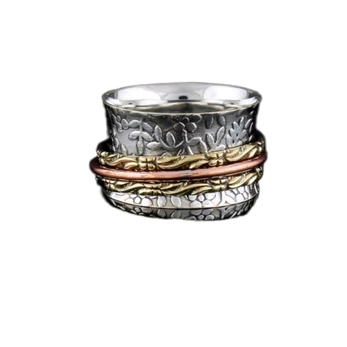 925 Sterling Silber Spinner Ring Unisex, minimalistisches Meditations-Fidget-Band, Meditation zur Angstlinderung, rotierender, gehämmerter Boho-Ring für Entspannung und Komfort|LK_SPV_TTT_0364 925 Sterling Silber Spinner Ring Unisex, minimalistisches Meditations-Fidget-Band, Meditation zur Angstlinderung, rotierender, gehämmerter Boho-Ring für Entspannung und Komfort|LK_SPV_TTT_0364 von LKBEADS