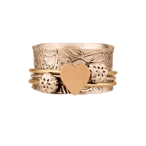 925 Sterling Silber Spinner Ring Unisex, minimalistisches Meditations-Fidget-Band, Meditation zur Angstlinderung, rotierender, gehämmerter Boho-Ring für Entspannung und Komfort|LK_VSP_TT_0070 925 Sterling Silber Spinner Ring Unisex, minimalistisches Meditations-Fidget-Band, Meditation zur Angstlinderung, rotierender, gehämmerter Boho-Ring für Entspannung und Komfort|LK_VSP_TT_0070 von LKBEADS