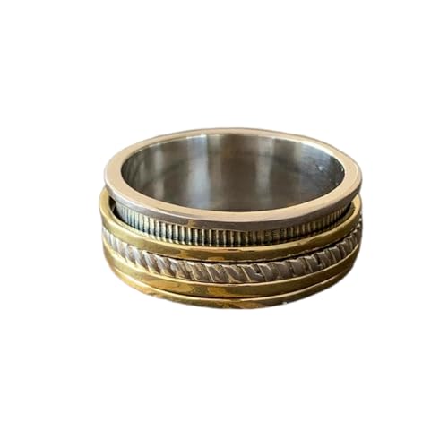 925 Sterling Silber Spinner Ring Unisex, minimalistisches Meditations-Fidget-Band, Meditation zur Angstlinderung, rotierender, gehämmerter Boho-Ring für Entspannung und Komfort | LK_VSP_TT_0195 925 Sterling Silber Spinner Ring Unisex, minimalistisches Meditations-Fidget-Band, Meditation zur Angstlinderung, rotierender, gehämmerter Boho-Ring für Entspannung und Komfort | LK_VSP_TT_0195 von LKBEADS