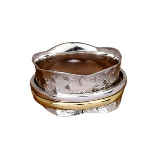 925 Sterling Silber Spinner Ring Unisex, minimalistisches Meditations-Fidget-Band, Meditation zur Angstlinderung, rotierender, gehämmerter Boho-Ring für Entspannung und Komfort | LK_VSP_TT_0215 925 Sterling Silber Spinner Ring Unisex, minimalistisches Meditations-Fidget-Band, Meditation zur Angstlinderung, rotierender, gehämmerter Boho-Ring für Entspannung und Komfort | LK_VSP_TT_0215 von LKBEADS