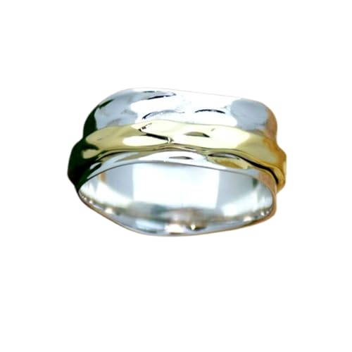 925 Sterling Silber Spinner Ring Unisex, minimalistisches Meditations-Fidget-Band, Meditation zur Angstlinderung, rotierender, gehämmerter Boho-Ring für Entspannung und Komfort | LK_VSP_TT_0256 von LKBEADS
