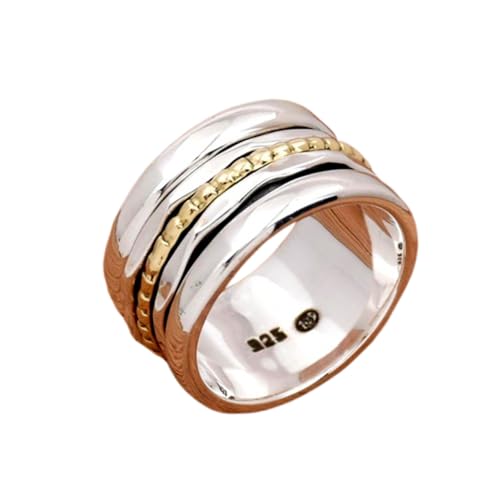 925 Sterling Silber Spinner Ring Unisex, minimalistisches Meditations-Fidget-Band, Meditation zur Angstlinderung, rotierender, gehämmerter Boho-Ring für Entspannung und Komfort | LK_VSP_TT_0299 von LKBEADS