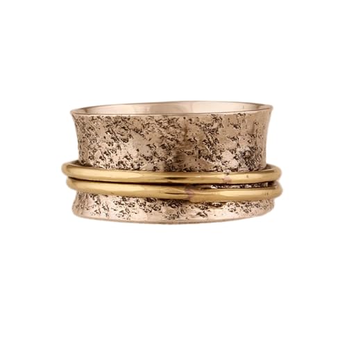 925 Sterling Silber Spinner Ring Unisex, minimalistisches Meditations-Fidget-Band, Meditation zur Angstlinderung, rotierender, gehämmerter Boho-Ring für Entspannung und Komfort | LK_VSP_TT_0368 925 Sterling Silber Spinner Ring Unisex, minimalistisches Meditations-Fidget-Band, Meditation zur Angstlinderung, rotierender, gehämmerter Boho-Ring für Entspannung und Komfort | LK_VSP_TT_0368 von LKBEADS