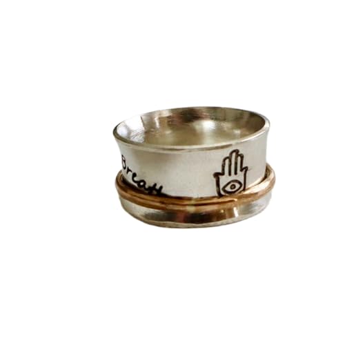 925 Sterling Silber Spinner Ring Unisex, minimalistisches Meditations-Fidget-Band, Meditation zur Angstlinderung, rotierender, gehämmerter Boho-Ring für Entspannung und Komfort | LK_VSP_TT_0409 925 Sterling Silber Spinner Ring Unisex, minimalistisches Meditations-Fidget-Band, Meditation zur Angstlinderung, rotierender, gehämmerter Boho-Ring für Entspannung und Komfort | LK_VSP_TT_0409 von LKBEADS