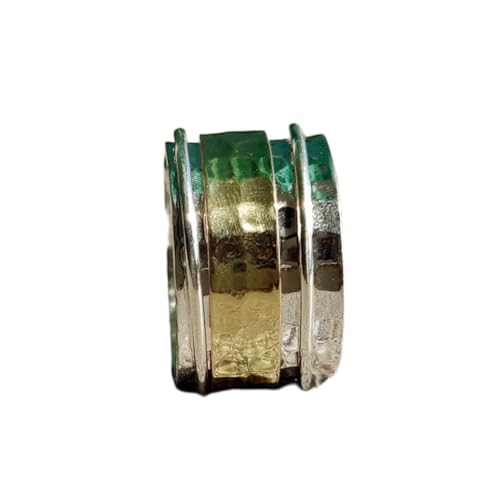 925 Sterling Silber Spinner Ring Unisex, minimalistisches Meditations-Fidget-Band, Meditation zur Angstlinderung, rotierender, gehämmerter Boho-Ring für Entspannung und Komfort | LK_VSP_TT_0451 von LKBEADS