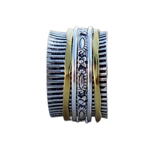 925 Sterling Silber Spinner Ring Unisex, minimalistisches Meditations-Fidget-Band, Meditation zur Angstlinderung, rotierender, gehämmerter Boho-Ring für Entspannung und Komfort | LK_VSP_TT_0488 925 Sterling Silber Spinner Ring Unisex, minimalistisches Meditations-Fidget-Band, Meditation zur Angstlinderung, rotierender, gehämmerter Boho-Ring für Entspannung und Komfort | LK_VSP_TT_0488 von LKBEADS