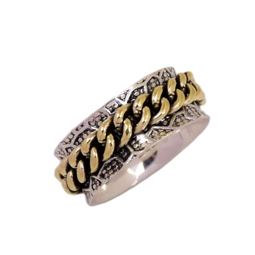 925 Sterling Silber Spinner Ring Unisex, minimalistisches Meditations-Fidget-Band, Meditation zur Angstlinderung, rotierender, gehämmerter Boho-Ring für Entspannung und Komfort | LK_VSP_TT_0521 von LKBEADS