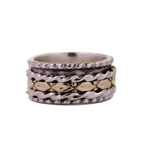 925 Sterling Silber Spinner Ring Unisex, minimalistisches Meditations-Fidget-Band, Meditation zur Angstlinderung, rotierender, gehämmerter Boho-Ring für Entspannung und Komfort | LK_VSP_TT_0535 925 Sterling Silber Spinner Ring Unisex, minimalistisches Meditations-Fidget-Band, Meditation zur Angstlinderung, rotierender, gehämmerter Boho-Ring für Entspannung und Komfort | LK_VSP_TT_0535 von LKBEADS
