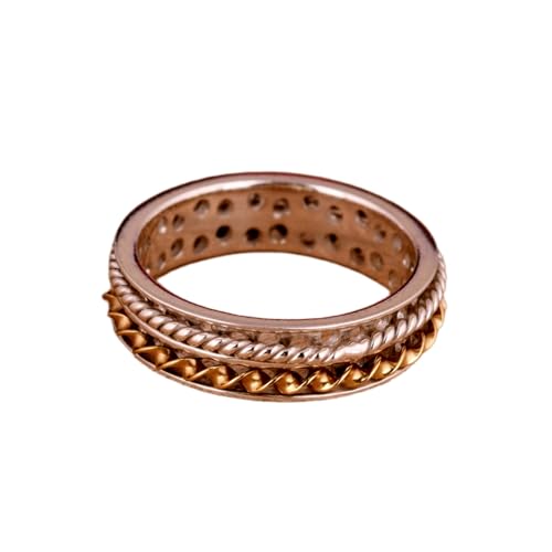 925 Sterling Silber Spinner Ring Unisex, minimalistisches Meditations-Fidget-Band, Meditation zur Angstlinderung, rotierender, gehämmerter Boho-Ring für Entspannung und Komfort | LK_VSP_TT_0539 925 Sterling Silber Spinner Ring Unisex, minimalistisches Meditations-Fidget-Band, Meditation zur Angstlinderung, rotierender, gehämmerter Boho-Ring für Entspannung und Komfort | LK_VSP_TT_0539 von LKBEADS