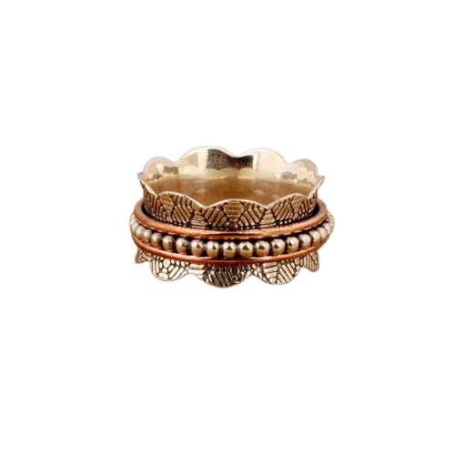 925 Sterling Silber Spinner Ring Unisex, minimalistisches Meditations-Fidget-Band, Meditation zur Angstlinderung, rotierender, gehämmerter Boho-Ring für Entspannung und Komfort | LK_VSP_TT_0605 von LKBEADS