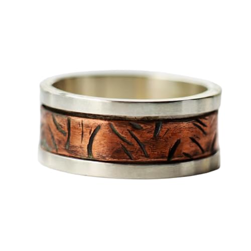 925 Sterling Silber Spinner Ring Unisex, minimalistisches Meditations-Fidget-Band, Meditation zur Angstlinderung, rotierender, gehämmerter Boho-Ring für Entspannung und Komfort | LK_VSP_TT_0618 von LKBEADS