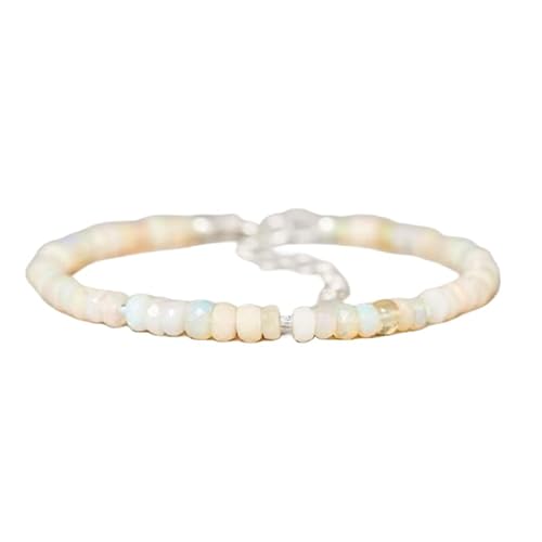 Äthiopischer Opal, 3,5 mm, Rondellform, facettierte Perlen, 17,8 cm, verstellbarer versilberter Verschluss, Armband für Männer und Frauen | LK_STACK_02661 Äthiopischer Opal, 3,5 mm, Rondellform, facettierte Perlen, 17,8 cm, verstellbarer versilberter Verschluss, Armband für Männer und Frauen | LK_STACK_02661 von LKBEADS