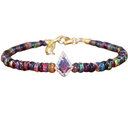 Äthiopischer Opal, 3–3,5 mm, Rondellform, glatt geschliffene Perlen, 17,8 cm, verstellbarer vergoldeter Verschluss, Armband für Männer und Frauen | LK_STACK_02718 Äthiopischer Opal, 3–3,5 mm, Rondellform, glatt geschliffene Perlen, 17,8 cm, verstellbarer vergoldeter Verschluss, Armband für Männer und Frauen | LK_STACK_02718 von LKBEADS