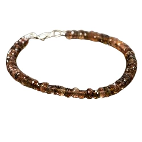 Andalusit 3,5–4 mm Rondellform, facettierte Schliffperlen, 17,8 cm, versilberter Verschluss, Armband für Männer und Frauen | LK_STACK_00499 Andalusit 3,5–4 mm Rondellform, facettierte Schliffperlen, 17,8 cm, versilberter Verschluss, Armband für Männer und Frauen | LK_STACK_00499 von LKBEADS