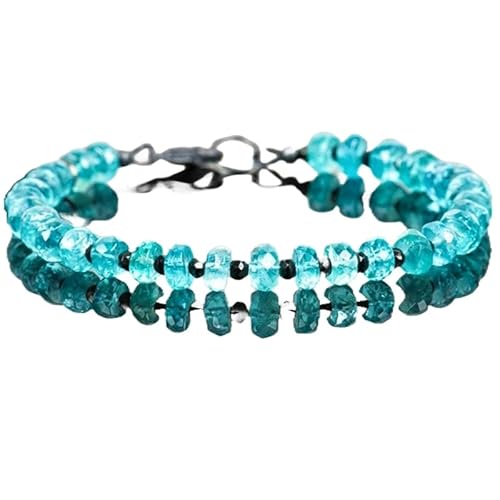 Apatit, 3,5 mm, Rondellform, facettierte Perlen, 17,8 cm, versilberter Verschluss, Armband für Männer und Frauen | LK_STACK_00546 Apatit, 3,5 mm, Rondellform, facettierte Perlen, 17,8 cm, versilberter Verschluss, Armband für Männer und Frauen | LK_STACK_00546 von LKBEADS