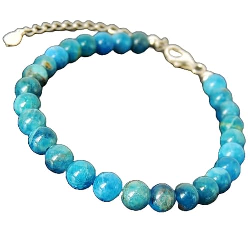 Apatit-Perlen, rund, 8 mm, glatt geschliffen, 17,8 cm, verstellbarer versilberter Verschluss, Armband für Männer und Frauen | LK_STACK_00618 Apatit-Perlen, rund, 8 mm, glatt geschliffen, 17,8 cm, verstellbarer versilberter Verschluss, Armband für Männer und Frauen | LK_STACK_00618 von LKBEADS