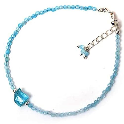 Aquamarin, 2 mm, runde Form, facettierte Perlen, 17,8 cm, verstellbarer versilberter Verschluss, Armband für Männer und Frauen | LK_STACK_00791 Aquamarin, 2 mm, runde Form, facettierte Perlen, 17,8 cm, verstellbarer versilberter Verschluss, Armband für Männer und Frauen | LK_STACK_00791 von LKBEADS
