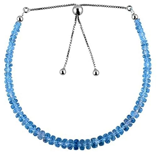 Aquamarin, 3–3,5 mm, Rondellform, facettierte Perlen, 17,8 cm, verstellbarer vergoldeter Verschluss, Armband für Männer und Frauen | LK_STACK_00709 Aquamarin, 3–3,5 mm, Rondellform, facettierte Perlen, 17,8 cm, verstellbarer vergoldeter Verschluss, Armband für Männer und Frauen | LK_STACK_00709 von LKBEADS