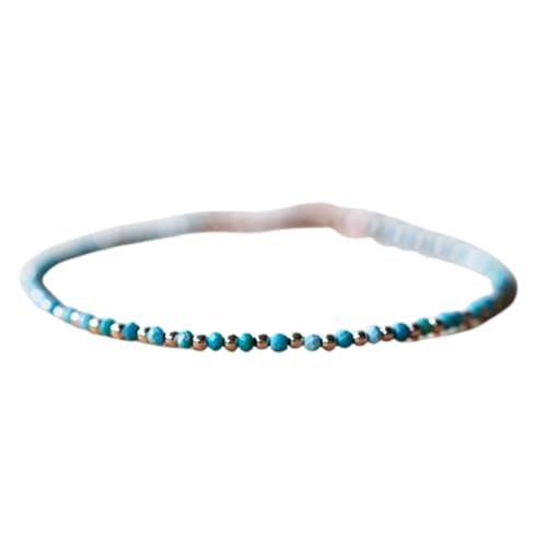 Arizona-Türkis, 2–2,5 mm, runde Form, facettierte Perlen, 17,8 cm, vergoldeter Verschluss, Armband für Männer und Frauen | LK_STACK_00865 Arizona-Türkis, 2–2,5 mm, runde Form, facettierte Perlen, 17,8 cm, vergoldeter Verschluss, Armband für Männer und Frauen | LK_STACK_00865 von LKBEADS