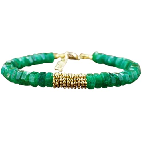 Armband aus Beryll-Smaragd, 4–4,5 mm, Rondellform, facettierte Perlen, 17,8 cm, vergoldeter Verschluss, für Herren und Damen | LK_STACK_00924 Armband aus Beryll-Smaragd, 4–4,5 mm, Rondellform, facettierte Perlen, 17,8 cm, vergoldeter Verschluss, für Herren und Damen | LK_STACK_00924 von LKBEADS