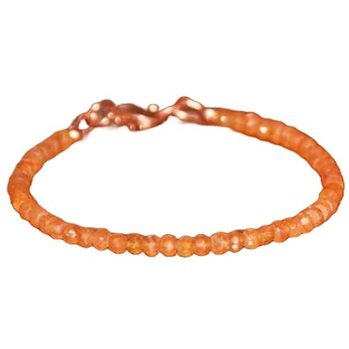 Armband aus Karneol, 3,5 mm, rund, facettiert, geschliffen, vergoldet, 17,8 cm, für Männer und Frauen | LK_STACK_01837 Armband aus Karneol, 3,5 mm, rund, facettiert, geschliffen, vergoldet, 17,8 cm, für Männer und Frauen | LK_STACK_01837 von LKBEADS