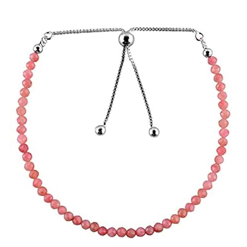 Armband mit rosa Opal, 3 mm, rund, facettierte Perlen, 17,8 cm, verstellbarer, versilberter Verschluss, für Männer und Frauen | LK_STACK_05469 Armband mit rosa Opal, 3 mm, rund, facettierte Perlen, 17,8 cm, verstellbarer, versilberter Verschluss, für Männer und Frauen | LK_STACK_05469 von LKBEADS