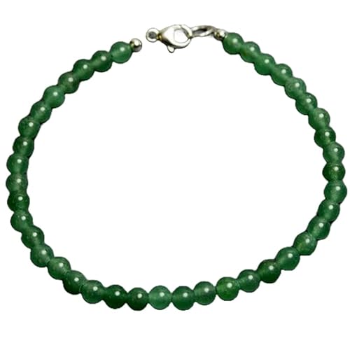 Aventurin-Perlen, rund, 4 mm, glatt geschliffen, 17,8 cm, versilberter Verschluss, Armband für Männer und Frauen | LK_STACK_00897 Aventurin-Perlen, rund, 4 mm, glatt geschliffen, 17,8 cm, versilberter Verschluss, Armband für Männer und Frauen | LK_STACK_00897 von LKBEADS