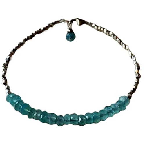 Blauer Chalcedon, 3–3,5 mm, Rondellform, facettierte Perlen, 17,8 cm, versilberter Verschluss, Armband für Männer und Frauen | LK_STACK_01414 Blauer Chalcedon, 3–3,5 mm, Rondellform, facettierte Perlen, 17,8 cm, versilberter Verschluss, Armband für Männer und Frauen | LK_STACK_01414 von LKBEADS