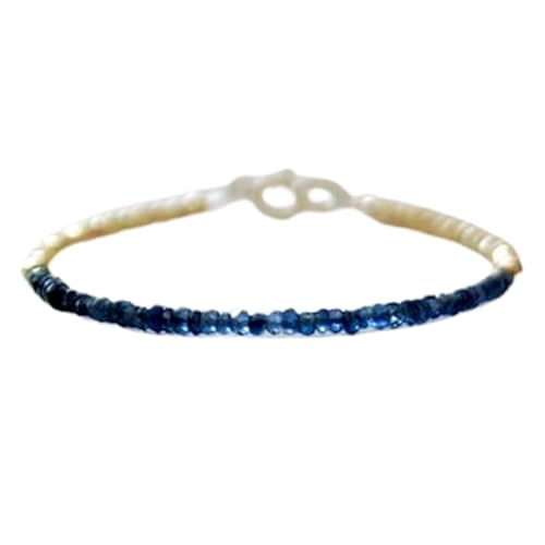 Blauer Saphir, 2–2,5 mm, Rondellform, facettierte Perlen, 17,8 cm, versilberter Verschluss, Armband für Männer und Frauen | LK_STACK_01539 Blauer Saphir, 2–2,5 mm, Rondellform, facettierte Perlen, 17,8 cm, versilberter Verschluss, Armband für Männer und Frauen | LK_STACK_01539 von LKBEADS