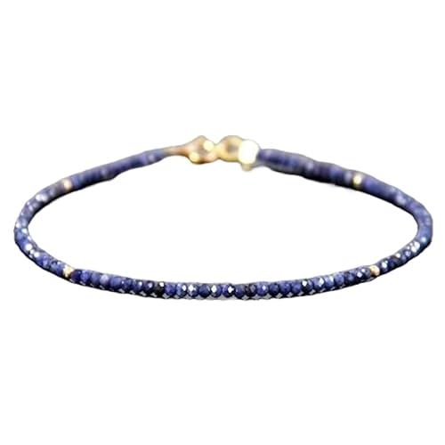 Blauer Saphir, 2 mm, Rondellform, facettierte Perlen, 17,8 cm, versilberter Verschluss, Armband für Männer und Frauen | LK_STACK_01542 Blauer Saphir, 2 mm, Rondellform, facettierte Perlen, 17,8 cm, versilberter Verschluss, Armband für Männer und Frauen | LK_STACK_01542 von LKBEADS