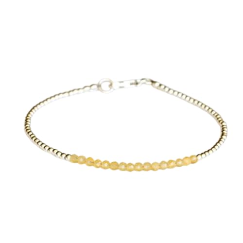 Calcit 2–2,5 mm, runde Form, glatt geschliffene Perlen, 17,8 cm, versilberter Verschluss, Armband für Männer und Frauen | LK_STACK_01747 Calcit 2–2,5 mm, runde Form, glatt geschliffene Perlen, 17,8 cm, versilberter Verschluss, Armband für Männer und Frauen | LK_STACK_01747 von LKBEADS