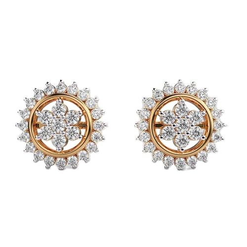 Chakra-Ohrstecker aus 925er Sterlingsilber | Vergoldung, Nr. Stein: 54, Edelsteingröße: 0,01–0,07 mm | Gewicht: 1,63 Karat, Form: rund | 6,626 Gramm | LKE_G_00143 von LKBEADS