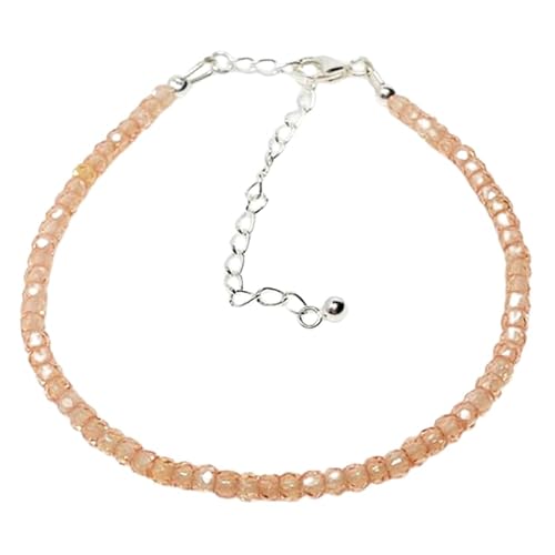 Champagnerfarbene Zirkonia-Perlen in Rondellform, 3 mm, facettiert, geschliffen, 17,8 cm, verstellbarer versilberter Verschluss, Armband für Männer und Frauen | LK_STACK_01901 Champagnerfarbene Zirkonia-Perlen in Rondellform, 3 mm, facettiert, geschliffen, 17,8 cm, verstellbarer versilberter Verschluss, Armband für Männer und Frauen | LK_STACK_01901 von LKBEADS