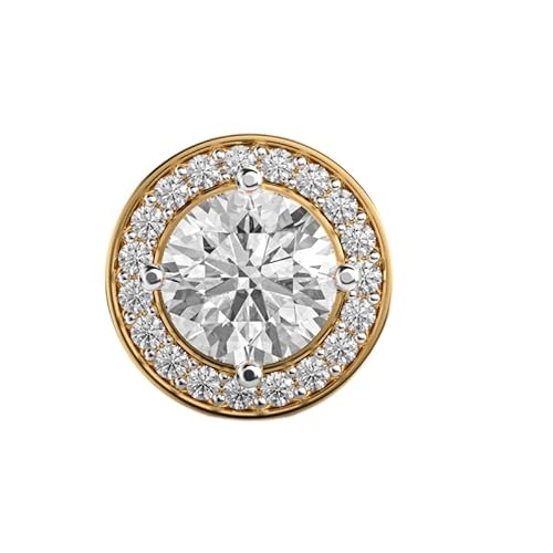 Charmante Halo-Ohrstecker für Herren aus 925er Sterlingsilber | Vergoldung | Anzahl der Steine: 20 | Edelsteingröße: 0,10–0,89 mm | Gewicht: 0,952 Karat | Form: rund | 2,468 Gramm | • Luxus • G_00116 Charmante Halo-Ohrstecker für Herren aus 925er Sterlingsilber | Vergoldung | Anzahl der Steine: 20 | Edelsteingröße: 0,10–0,89 mm | Gewicht: 0,952 Karat | Form: rund | 2,468 Gramm | • Luxus • G_00116 von LKBEADS