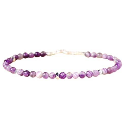 Chevron-Amethyst, 3–3,5 mm, runde Form, glatt geschliffene Perlen, 17,8 cm, verstellbarer versilberter Verschluss, Armband für Männer und Frauen | LK_STACK_01929 Chevron-Amethyst, 3–3,5 mm, runde Form, glatt geschliffene Perlen, 17,8 cm, verstellbarer versilberter Verschluss, Armband für Männer und Frauen | LK_STACK_01929 von LKBEADS