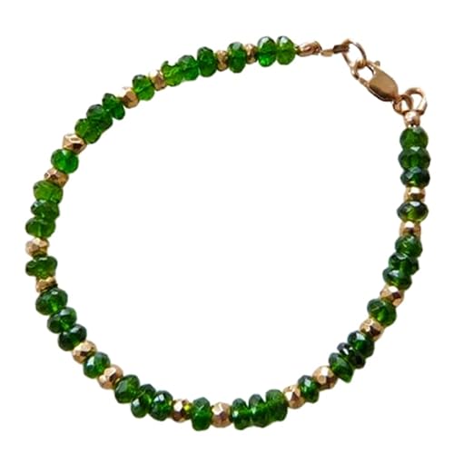 Chromdiopsid, 3–3,5 mm, Rondellform, facettierte Perlen, 17,8 cm, vergoldeter Verschluss, Armband für Männer und Frauen | LK_STACK_01954 Chromdiopsid, 3–3,5 mm, Rondellform, facettierte Perlen, 17,8 cm, vergoldeter Verschluss, Armband für Männer und Frauen | LK_STACK_01954 von LKBEADS