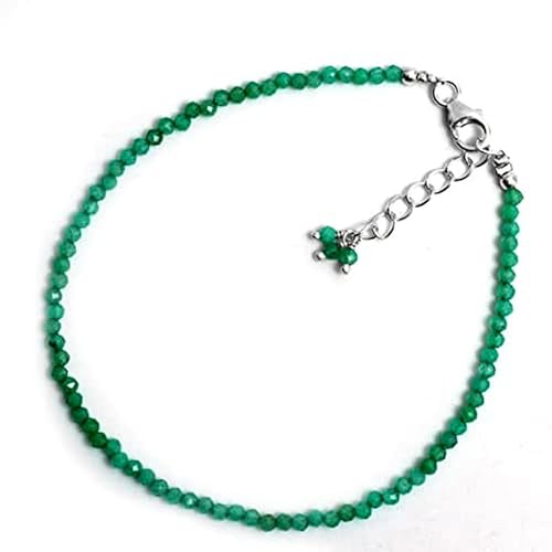 Chrysopras, 2–2,5 mm, runde Form, facettierte Schliffperlen, 17,8 cm, verstellbarer versilberter Verschluss, Armband für Männer und Frauen | LK_STACK_02065 Chrysopras, 2–2,5 mm, runde Form, facettierte Schliffperlen, 17,8 cm, verstellbarer versilberter Verschluss, Armband für Männer und Frauen | LK_STACK_02065 von LKBEADS