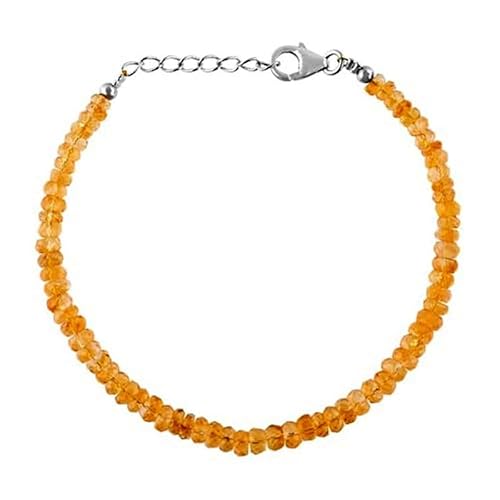 Citrin, 3–3,5 mm, Rondellform, facettierte Perlen, 17,8 cm, verstellbarer versilberter Verschluss, Armband für Männer und Frauen | LK_STACK_02131 Citrin, 3–3,5 mm, Rondellform, facettierte Perlen, 17,8 cm, verstellbarer versilberter Verschluss, Armband für Männer und Frauen | LK_STACK_02131 von LKBEADS