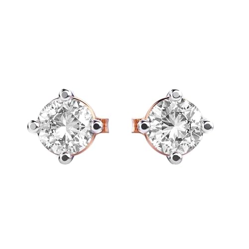 Einfache Whisper-Ohrstecker aus 925er Sterlingsilber für Piercings | Roségold-Beschichtung | Steinzahl: 2 | Edelsteingröße: 0,30–0,39 mm | Gewicht: 0,6 Karat | Form: rund | 2,42 Gramm || R_00077 Einfache Whisper-Ohrstecker aus 925er Sterlingsilber für Piercings | Roségold-Beschichtung | Steinzahl: 2 | Edelsteingröße: 0,30–0,39 mm | Gewicht: 0,6 Karat | Form: rund | 2,42 Gramm || R_00077 von LKBEADS