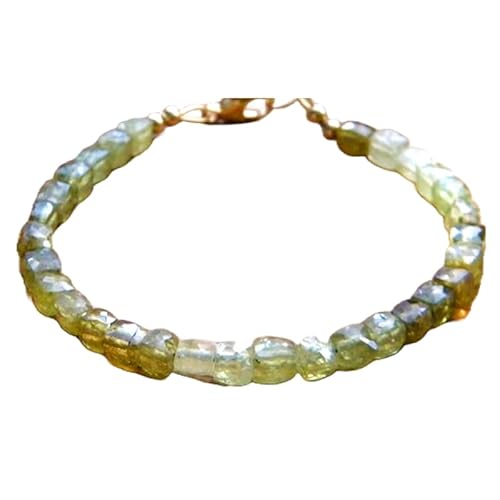 Grüner Granat, 6 mm, Würfelform, facettierte Perlen, 17,8 cm, rosévergoldeter Verschluss, Armband für Männer und Frauen | LK_STACK_03465 Grüner Granat, 6 mm, Würfelform, facettierte Perlen, 17,8 cm, rosévergoldeter Verschluss, Armband für Männer und Frauen | LK_STACK_03465 von LKBEADS