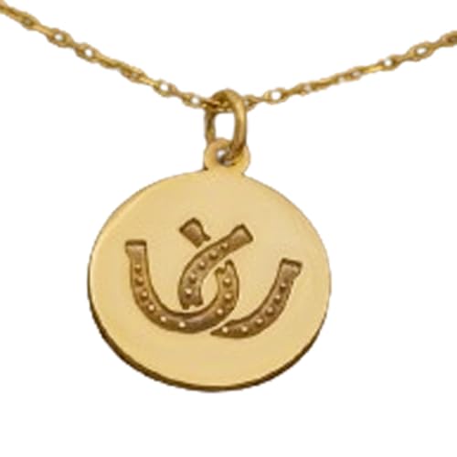 Halskette aus 925er Sterlingsilber| 22 mm 18-Zoll-Kette Doppelte Hufeisenkette minimalistischer Hufeisenanhänger zierlicher Glücksschmuck beste Freunde vergoldeter handgefertigter Schmuck L_01910 von LKBEADS