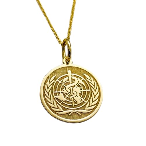 Halskette aus 925er Sterlingsilber| 28 mm 18-Zoll-Kette Anhänger Tourismus-Welt| globalem Tourismus Schlangen- und Welt-Charm Schmuck Erdkarte Weltscheibenmünze handgefertigte Vergoldung LG_00589 von LKBEADS