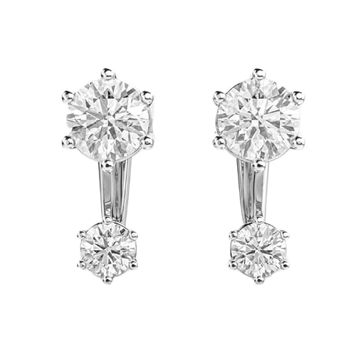 Jazzy-Ohrringe aus 925er Sterlingsilber | Versilberung, Nr. Stein: 4, Edelsteingröße: 0,30–1,49 mm | Gewicht: 2,8 Karat, Form: rund, 4,52 Gramm | LKE_W_00031 von LKBEADS